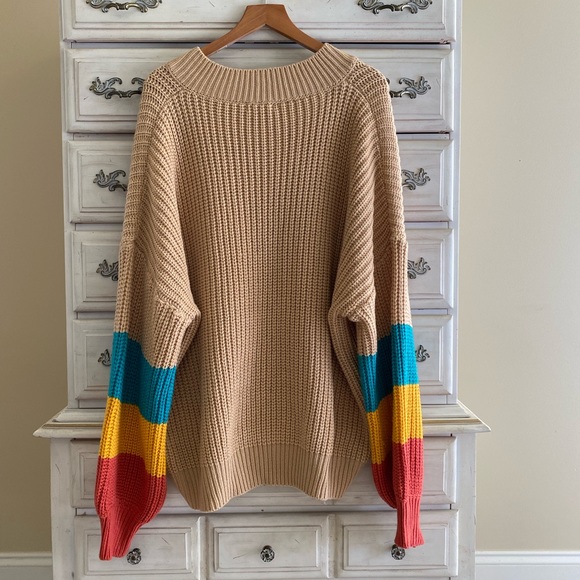 Vici Oversized Colorblock Sleeve Sweater - Picture 2 of 5